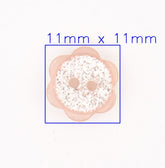 Chique Beige Bloemvormige Knoop met Glinstering Knopen KNP00033